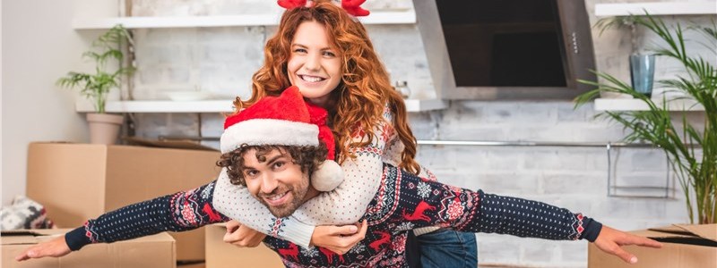couple preparing for a relocation during holiday season