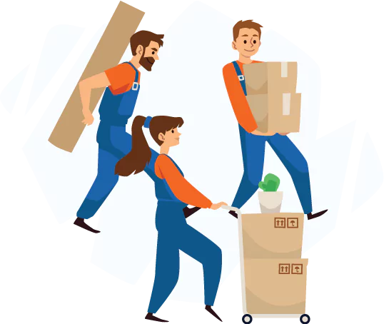Gold Coast Removalists carrying packed moving boxes
