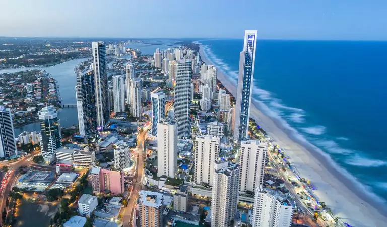 Beautiful view of Gold Coast city in Australia