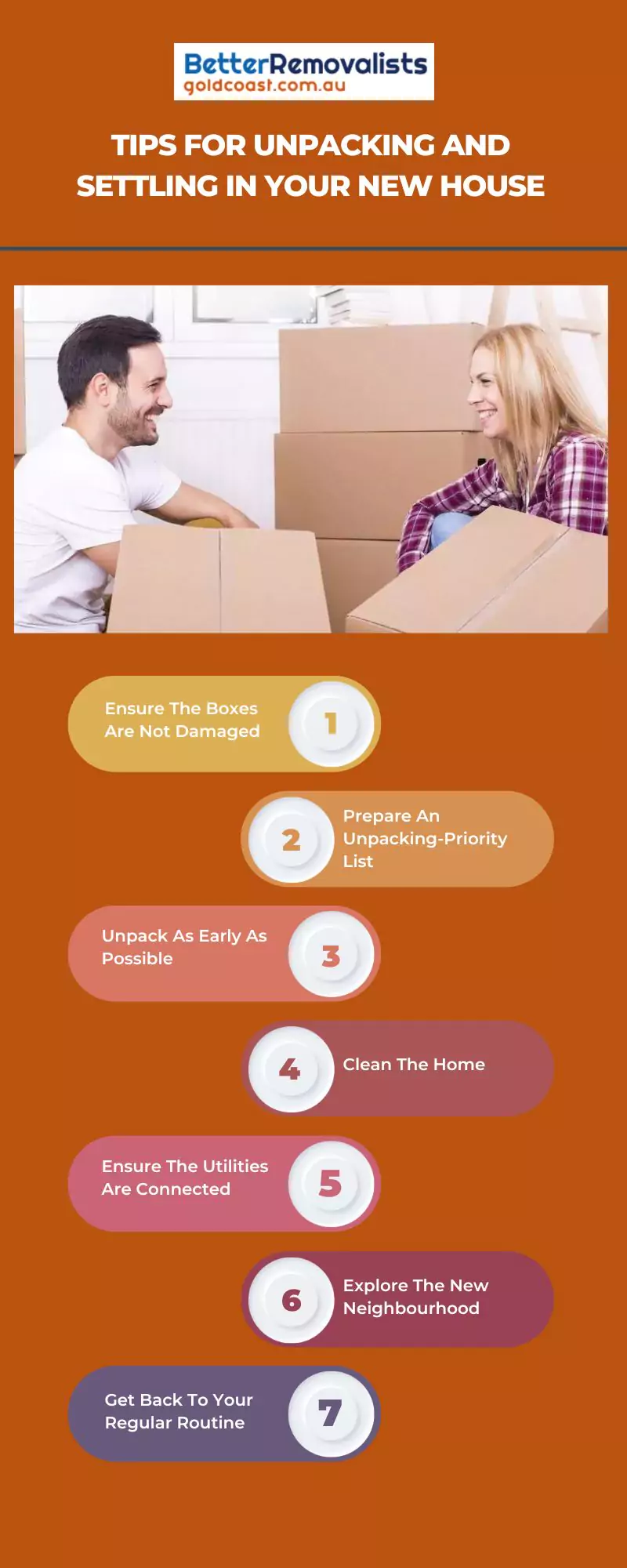 tips for unpacking and settling in your house