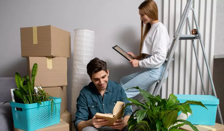 couple during a household move
